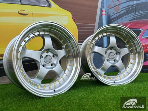 Ratlankis 2+2 Work Meister S1-3P style 18X10J 5X114.3 ET25 73.1 Silver with Diamond Cut lip
