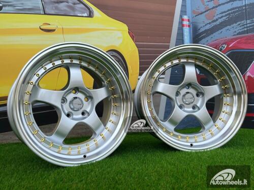 Ratlankis 2+2 Work Meister S1-3P style 18X10J 5X114.3 ET25 73.1 Silver with Diamond Cut lip