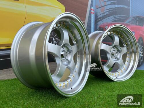 Ratlankis 2+2 Work Meister S1-3P style 18X10J 5X114.3 ET25 73.1 Silver with Diamond Cut lip