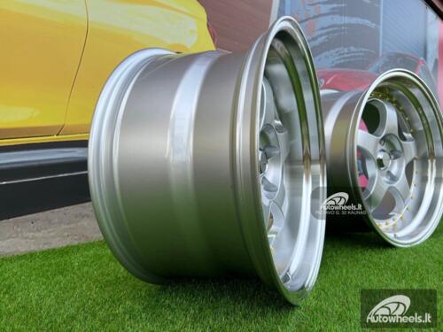 Ratlankis 2+2 Work Meister S1-3P style 18X10J 5X114.3 ET25 73.1 Silver with Diamond Cut lip