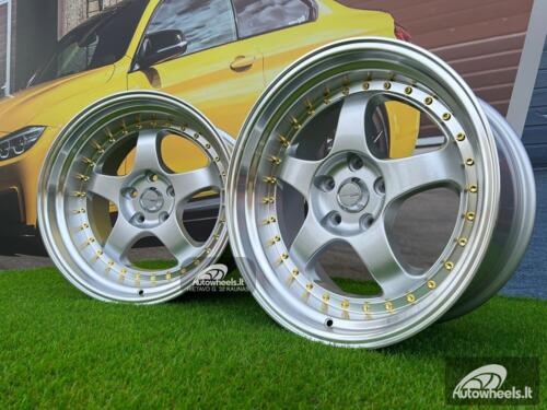 Ratlankis 2+2 Work Meister S1-3P style 18X10J 5X114.3 ET25 73.1 Silver with Diamond Cut lip