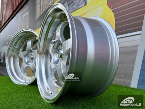 Ratlankis 2+2 Work Meister S1-3P style 18X10J 5X114.3 ET25 73.1 Silver with Diamond Cut lip