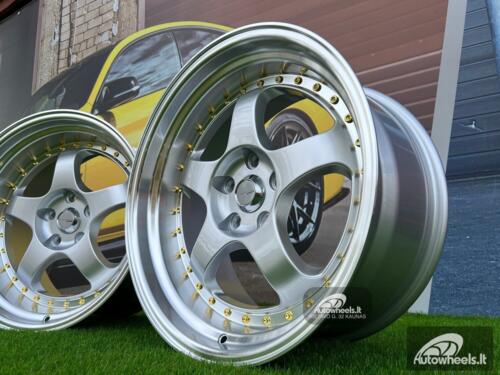 Ratlankis 2+2 Work Meister S1-3P style 18X10J 5X114.3 ET25 73.1 Silver with Diamond Cut lip