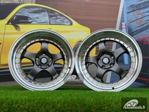 Ratlankis Work Meister S1-3P style | R18X9J 5X114.3 ET25 73.1 Gunmetal with Diamond Cut lip