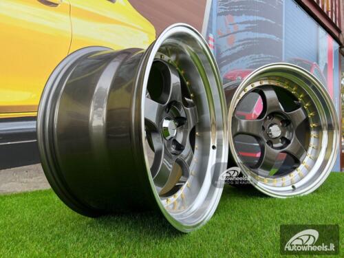 Ratlankis Work Meister S1-3P style 18X10J 5X114.3 ET25 73.1 Gunmetal with Diamond Cut lip