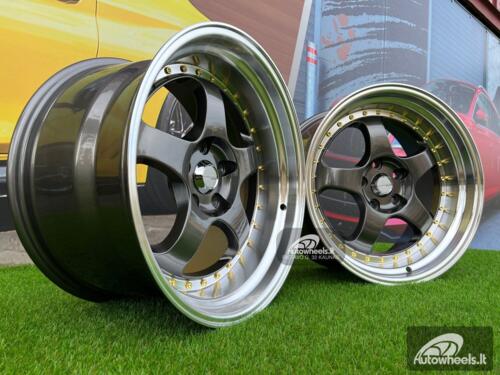 Ratlankis Work Meister S1-3P style 18X10J 5X114.3 ET25 73.1 Gunmetal with Diamond Cut lip