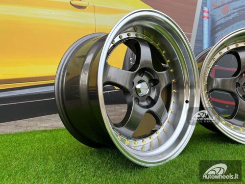 Ratlankis Work Meister S1-3P style 18X10J 5X114.3 ET25 73.1 Gunmetal with Diamond Cut lip