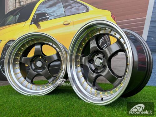 Ratlankis Work Meister S1-3P style 18X10J 5X114.3 ET25 73.1 Gunmetal with Diamond Cut lip