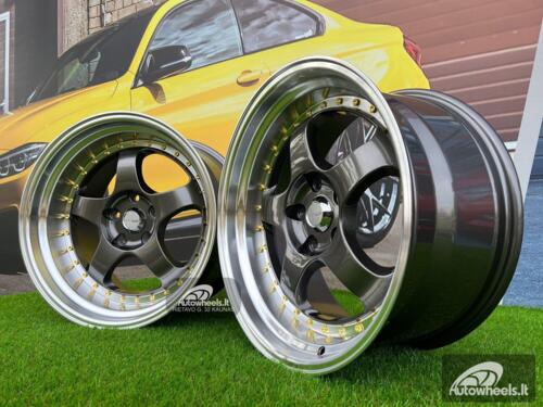 Ratlankis Work Meister S1-3P style 18X10J 5X114.3 ET25 73.1 Gunmetal with Diamond Cut lip