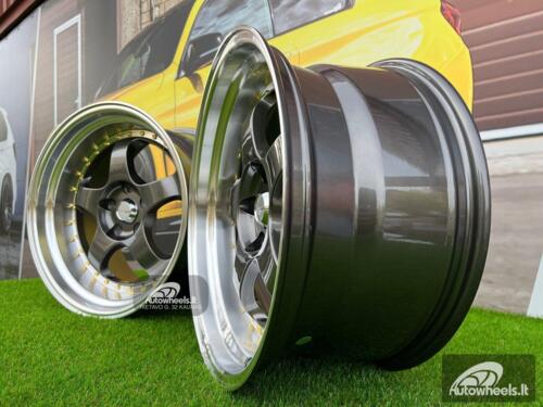 Ratlankis Work Meister S1-3P style 18X10J 5X114.3 ET25 73.1 Gunmetal with Diamond Cut lip