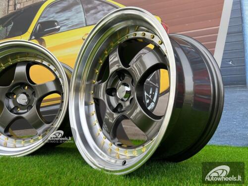 Ratlankis Work Meister S1-3P style 18X10J 5X114.3 ET25 73.1 Gunmetal with Diamond Cut lip