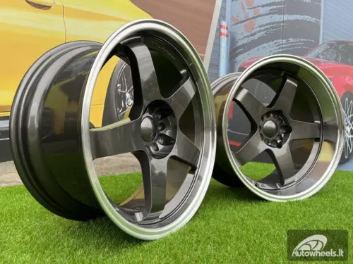 Ratlankis Rota GTR-D Style 18X8.5J 5X100/5X114.3 ET25 73.1 Gunmetal with Diamond Cut lip