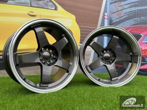 Ratlankis Rota GTR-D Style | R18X8.5J 5X100/5X114.3 ET25 73.1 Gunmetal with Diamond Cut lip