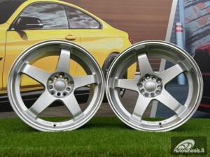 Ratlankis Rota GTR-D Style | R18X8.5J 5X100/5X114.3 ET25 73.1 Silver with Diamond Cut lip