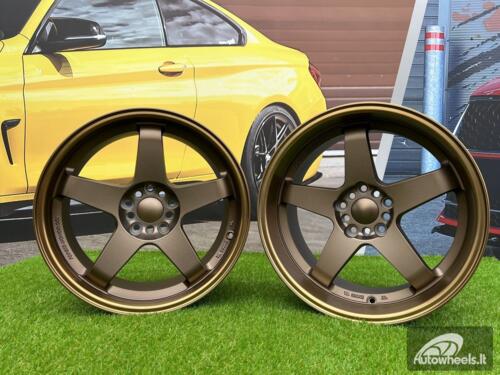 Ratlankis Rota GTR-D Style 18X9.5J 5X100/5X114.3 ET12 73.1 Bronze with Diamond Cut lip and bronze lacquer  (SET 8.5J + 9.5J)