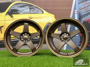 Ratlankis Rota GTR-D Style | R18X9.5J 5X100/5X114.3 ET12 73.1 Bronze with Diamond Cut lip and bronze lacquer (SET 8.5J + 9.5J)