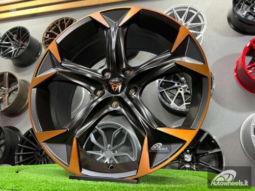 Ratlankis Seat 38/3 Cupra Formentor style 18X8J 5X112 ET45 57.1 Satin black with Diamond Cut spoke and bronze coating