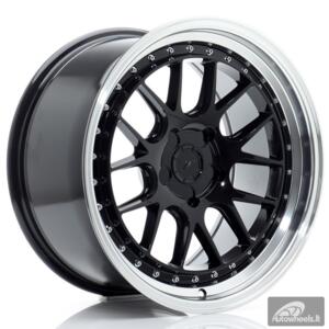 JR Wheels JR40 18x9,5 ET15-35 5H BLANK Glossy Black w/Machined Lip