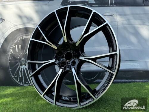 Ratlankis R18x8  5X120  ET  30  72.6  B1617  (IND7046)  Black Polished (MB)  For BMW  (K7)