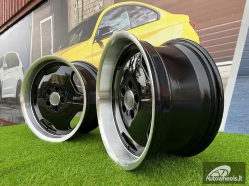 Ratlankis AMG Monoblock Aero Style II R17X8J 5X112 ET35 66.6 Black with Diamond cut lip