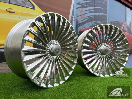 Ratlankis Forged  Maybach style for Mercedes 21X9J 5X112 ET30 66.6 Polished