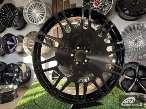 Ratlankis Forged Brabus Mono M Style for Mercedes  R22X10J 5X130 ET25 84.1 Black with Tinted Brushed face