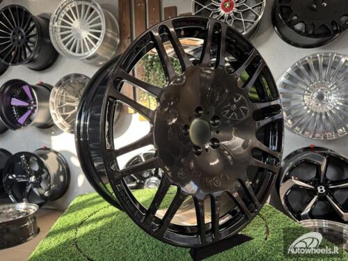 Ratlankis Forged Brabus Mono M Style for Mercedes  R22X10J 5X130 ET25 84.1 Black with Tinted Brushed face
