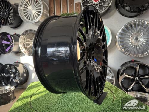 Ratlankis Forged Brabus Mono M Style for Mercedes  R22X10J 5X130 ET25 84.1 Black with Tinted Brushed face