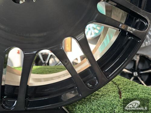 Ratlankis Forged Brabus Mono M Style for Mercedes  R22X10J 5X130 ET25 84.1 Black with Tinted Brushed face