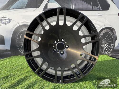 Ratlankis Forged Brabus Mono M Style for Mercedes R22X10J 5X112 ET40 66.55 Black with Tinted Brushed face