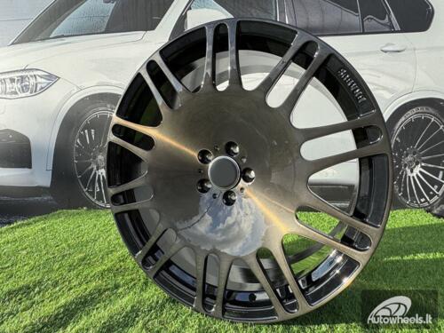 Ratlankis Forged Brabus Mono M Style for Mercedes R22X10J 5X112 ET40 66.55 Black with Tinted Brushed face