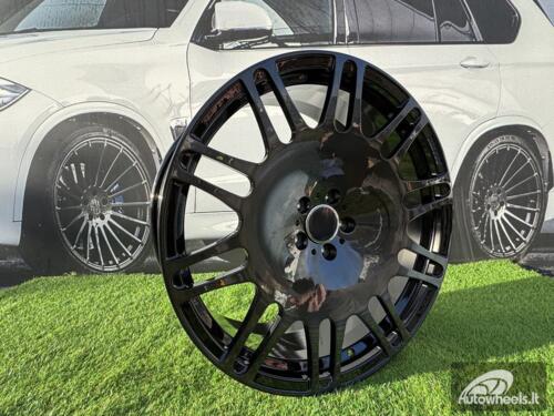 Ratlankis Forged Brabus Mono M Style for Mercedes R22X10J 5X112 ET40 66.55 Black with Tinted Brushed face
