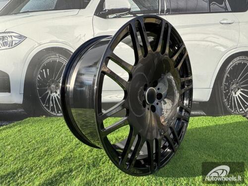 Ratlankis Forged Brabus Mono M Style for Mercedes R22X10J 5X112 ET40 66.55 Black with Tinted Brushed face