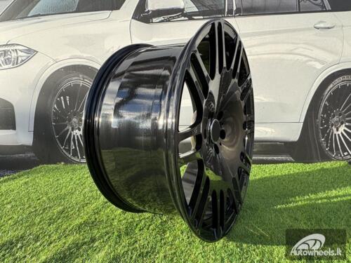 Ratlankis Forged Brabus Mono M Style for Mercedes R22X10J 5X112 ET40 66.55 Black with Tinted Brushed face