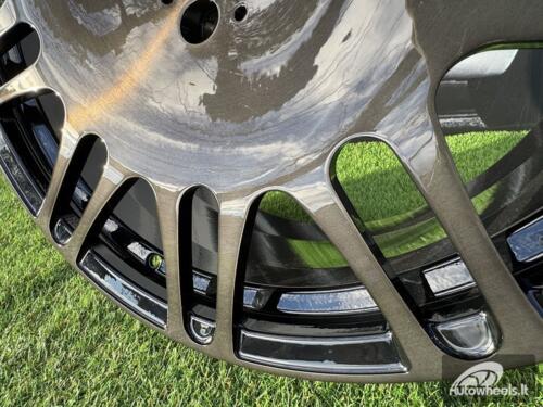 Ratlankis Forged Brabus Mono M Style for Mercedes R22X10J 5X112 ET40 66.55 Black with Tinted Brushed face