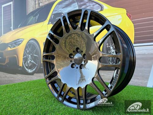 Ratlankis Forged Brabus Mono M Style for Mercedes R22X10J 5X112 ET40 66.55 Black with Tinted Brushed face