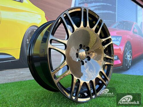 Ratlankis Forged Brabus Mono M Style for Mercedes R22X10J 5X112 ET40 66.55 Black with Tinted Brushed face