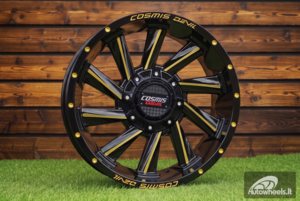 Ratlankis R18x9  12X130/139  ET  0  106.1  B1323  Black Polished Gold Milling (MBYM)  For 4X4  (K3)  ()