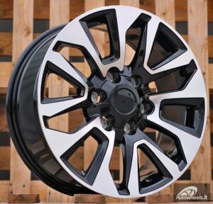 Ratlankis R20x8.5  6X139.7  ET  25  106.5  B1743  Black Polished (MB)  For TOYOT  (K3)  (4x4 for TOYOTA)