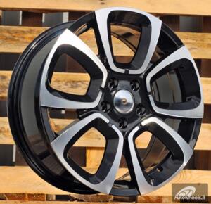 Ratlankis R17x7  4X108  ET  25  65.1  B5850  Black Polished (MB)  For CITRO  (D3)