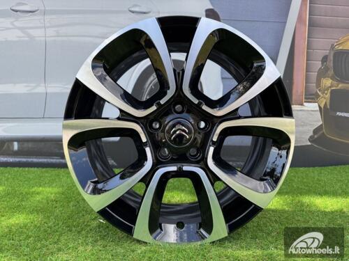 Ratlankis R17x7  5X108  ET  47  65.1  B5850  Black Polished (MB)  For CITRO  (R+Z7)