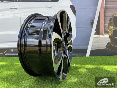 Ratlankis R17x7  5X108  ET  47  65.1  B5850  Black Polished (MB)  For CITRO  (R+Z7)