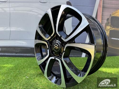 Ratlankis R17x7  5X108  ET  47  65.1  B5850  Black Polished (MB)  For CITRO  (R+Z7)