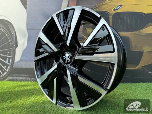 Ratlankis R17x7  4X108  ET  32  65.1  B5906  Black Polished (MB)  For PEUG  (D2+P)  (Carved Spokes)