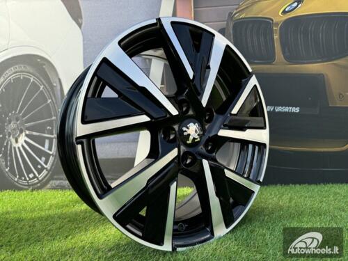 Ratlankis R17x7  4X108  ET  32  65.1  B5906  Black Polished (MB)  For PEUG  (D2+P)  (Carved Spokes)