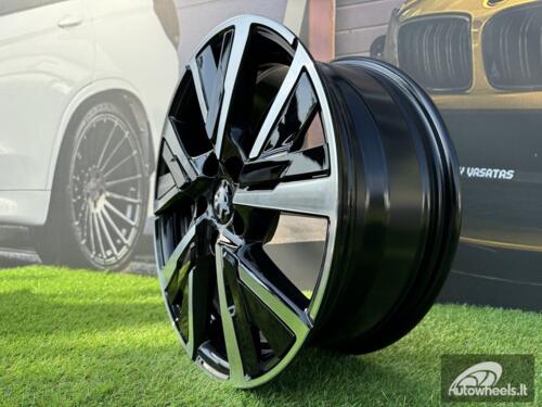 Ratlankis R17x7  4X108  ET  32  65.1  B5906  Black Polished (MB)  For PEUG  (K2+P)  (Carved Spokes)