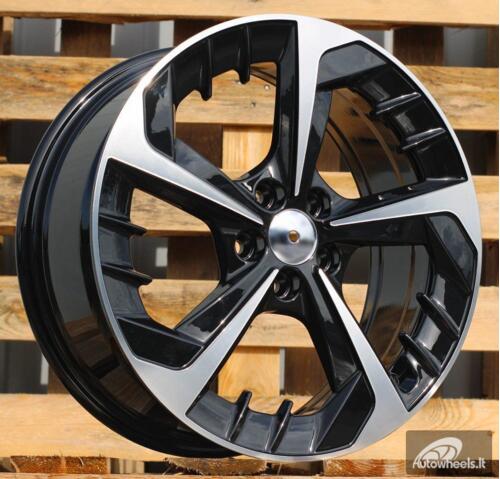 Ratlankis R17x7  5X100  ET  51  57.1  B5943  Black Polished (MB)  For SEAT  (D2)