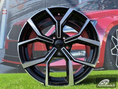 Ratlankis R19x8  5X112  ET  44  57.1  B5952  (IN5563)  Black Polished (MB)  For VW  (K7+P2)