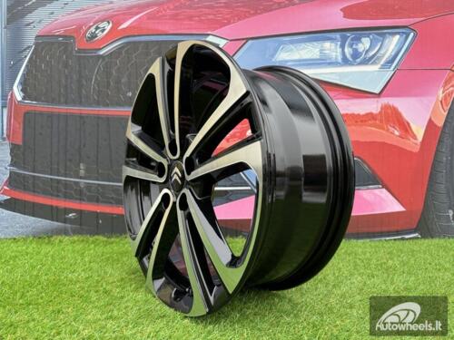 Ratlankis R17x7  5X108  ET  50  65.1  B5959  Black Polished (MB)  For CITRO  (D4+P)  (HYBRID FORGED)