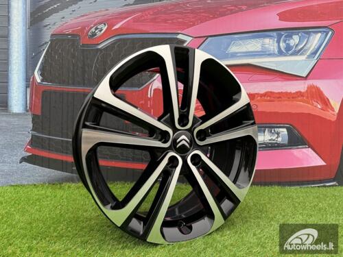 Ratlankis R17x7  5X108  ET  50  65.1  B5959  Black Polished (MB)  For CITRO  (P+K4)  (HYBRID FORGED)